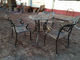独特な金属の錬鉄の鋳鉄の庭のテーブルおよび2椅子の環境友好的