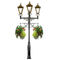 別荘/公園のために円形ビクトリア朝の黒く旧式な鋳鉄の街灯のポスト