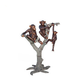 猿の鋳鉄の動物の彫像の骨董品の模造腐食抵抗