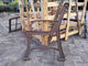 居間の木製のスラットの旧式な鋳鉄のベンチの終わりの芸術の設計腐食抵抗