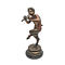 旧式な青銅色の鋳鉄のシカの彫像はハンドメイド民芸様式を制作します