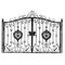 保証入口の鋳鉄の装飾のゲート/複式記入の装飾用の金属のゲート